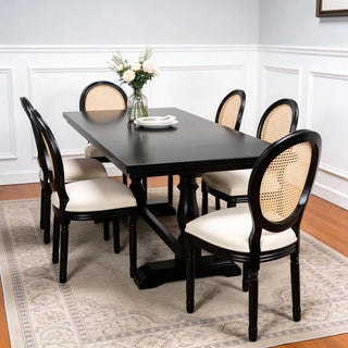 French Country Dining Chairs With Round Back (Set of 2)