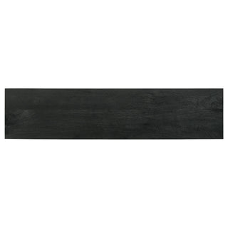 Manaya - 2 Door Stand With Open Shelving And Hidden Storage - Charcoal Black