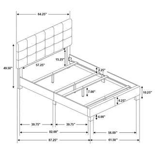 Tufted Panel Bed With Modern Upholstered Design