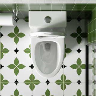 Gloss Tornado Flush 1 Piece Toilet With Soft Closing Seat, Water Saving Dual Flush - Gloss White