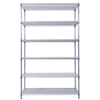 6 Tier 6000Lbs Capacity Nsf Metal Shelf Wire Shelving Unit, Heavy Duty Adjustable Storage Rack With Wheels & Shelf Liners For Commercial Grade Utility Steel Storage Rack