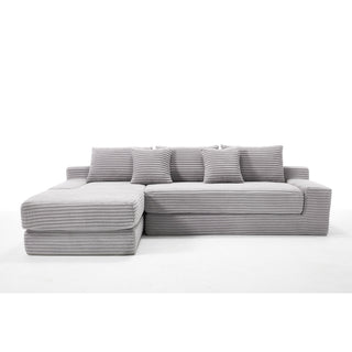 Modern L - Shaped Sectional Couch With Memory Foam