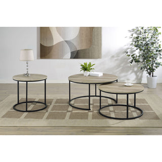 Arrize - Round Side End Table - Pine Wood