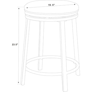 Swivel Bar Stools, Counter Height (Set of 2) - Blue