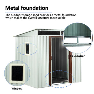 Outdoor Metal Storage Shed With Window