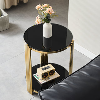 Round Table With Double Layer Storage