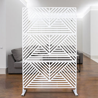 Freestanding Outdoor & Indoor Freestanding Metal Privacy Screen