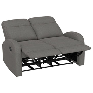 Manual Reclining Loveseat With Dual Seating Support For Living Room