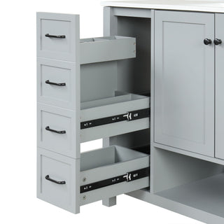 Modern Bathroom Vanity With Sink Top, 2 Doors And 2 Drawers
