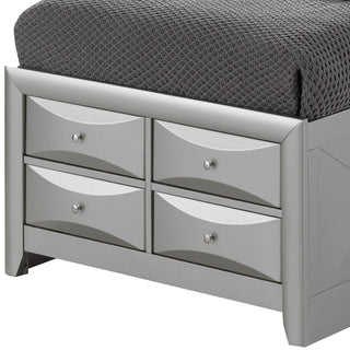 Modern Design Storage Bed With Bookcase Headboard