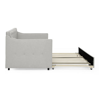 Daybed With Pop Up Trundle And USB Charging Armrest