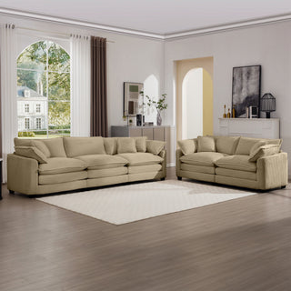 Elegant Oversized Sectional Sofa Set With Deep Seats And Flexible Layout