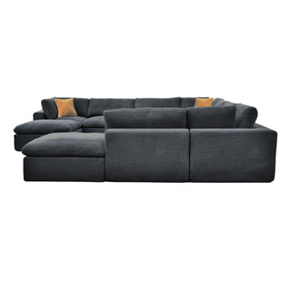 Custom Configuration Modular Sectional With Toss Pillows