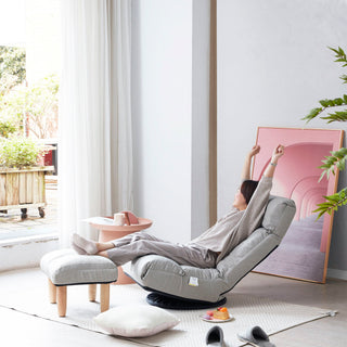 Adjustable Japanese Reclining Floor Chair Sofa With Metal Frame For Living Room