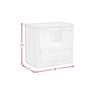 Rosalie - Nightstand With USB And LED