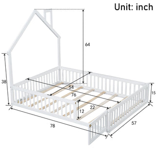 House Platform Bed With Guardrail