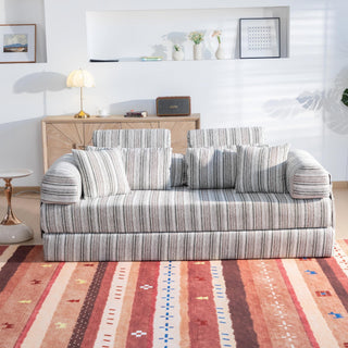 Convertible Sleeper Sofa Bed With High Density Compressed Sponge, Upholstered Couch For Living Room