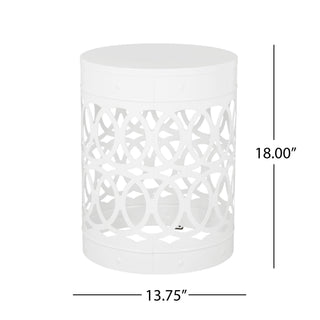 Outdoor Metal Large End Table, Modern Design