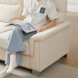 3 Seater Elegant Stationary Sofa