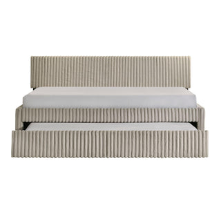 Arden - Twin Daybed With Trundle - Corduroy Beige