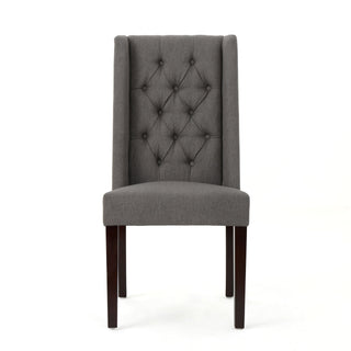 Sophisticated Tufted Dining Chair With High Back Design