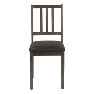 Dining Chair, Side, Upholstered For Dining Room, Transitional (Set of 2) - Brown