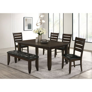 Padded Seat Side Chairs With Tapered Slats (Set of 2)
