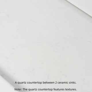 Double Sink Bathroom Vanity With Quartz Countertop