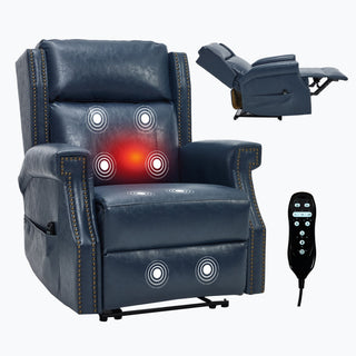 Manual Recliner Chair With Heavy Duty Motion Mechanism, 8 Vibrating Nodes And 3 Massage Modes For Living Room