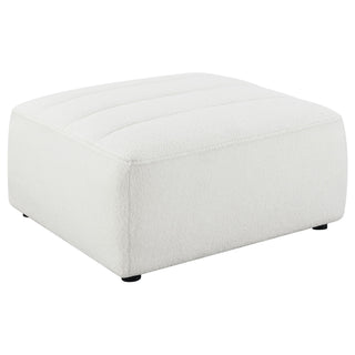 Sunny - Square Upholstered Ottoman - Ivory