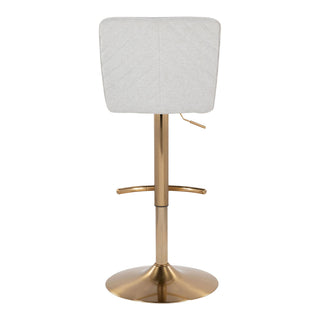 Henry - Contemporary Adjustable Barstool With Swivel With Rounded T Footrest (Set of 2)