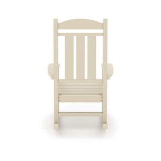 Traditional Porch Rocker Classic HDPE Poly Lumber For Porch, Patio, And Garden Comfort