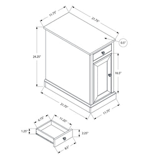 Accent Table With Storage Drawer For Living Room - Blue