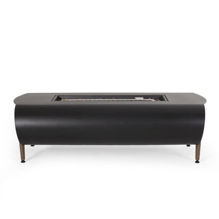 Vernon - Rectangle Fire Pit 50, 000 Btu - Dark Gray