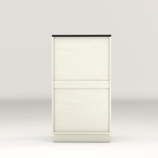 Tilt Out Trash Can Cabinet With Wave Textured Drawer & Pull Out Bin