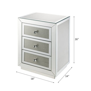 Noralie - Accent Table - Silver / Mirror