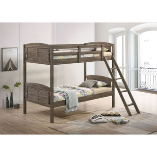 Shasta - Twin Over Twin Bunk Bed With 2 Twin Mattresses - Brown