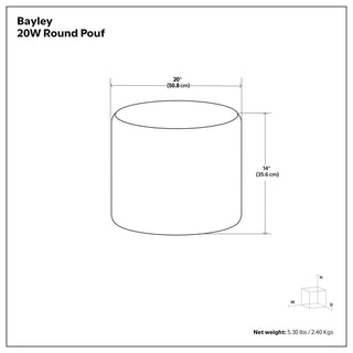 Bayley - Versatile Round Braided Pouf