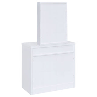 Walsh - Makeup Vanity Table With Mirror And Stool - White