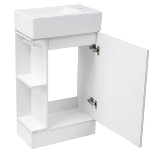 Modern Bathroom Vanity With Sink And 2 Tier Shelf