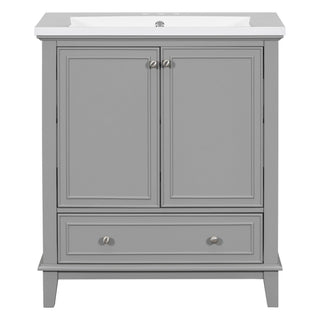 Modern Bathroom Vanity With Sink Combo, Multi Functional Cabinet With Doors And Drawer