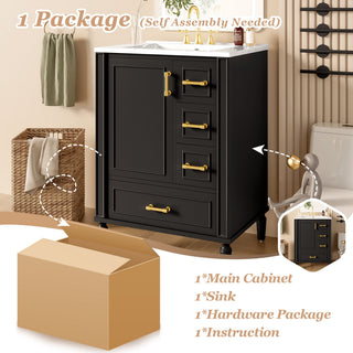 Traditional Bathroom Vanity Set With Soft Close Doors