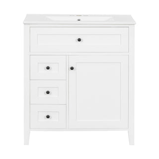 Bathroom Vanity With Sink, 3 Drawers And Adjustable Shelf, Freestanding Storage Unit