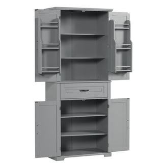 Bathroom Storage Cabinet With Doors And Drawer, Adjustable Shelf