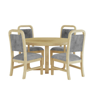 Ridgemont - 5 Piece Standard Height Dining Set (Round Table And Four Chairs) - Natural