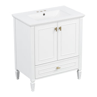 Freestanding Vanity With 1 Drawer & 2 Soft Close Doors With Door Mounted Storage