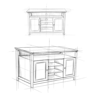 Amherst - TV Media Stand - Medium Saddle Brown