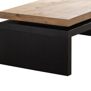 Coffee Table Rectangular Center Table For Living Room - Black / Natural / Multi / Natural Multi / Natural Wood / Natural Wood Wash