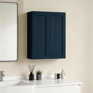 Shaker Wall Cabinet With Soft Close Hinges, Adjustable Shelves, Double Door