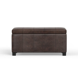 Dover - Storage Ottoman Bench - Distressed Brown